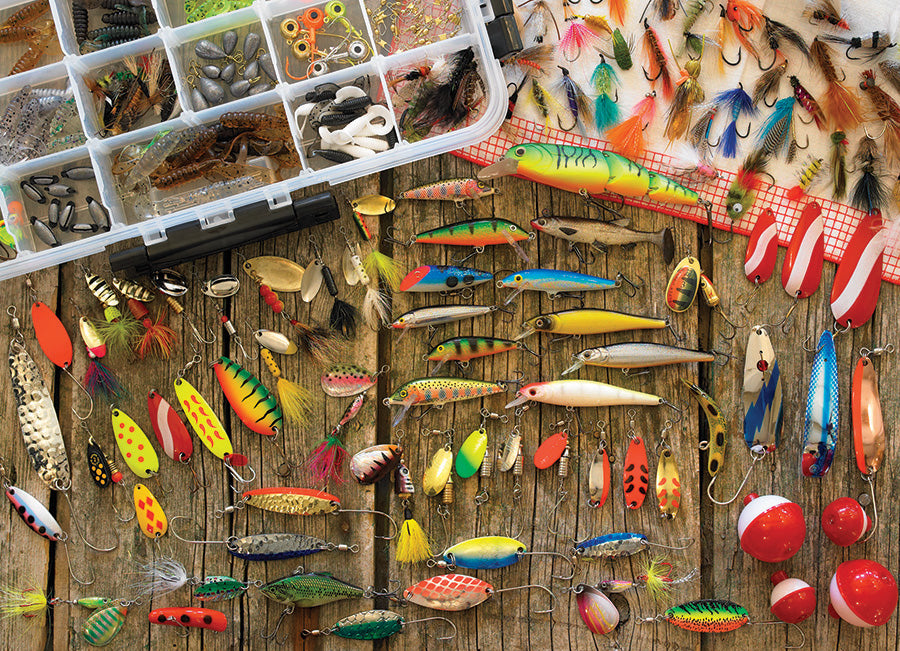 Fishing Lures Puzzle-Games and Puzzles > Toys & Games > Puzzles > Jigsaw Puzzles-Quinn's Mercantile