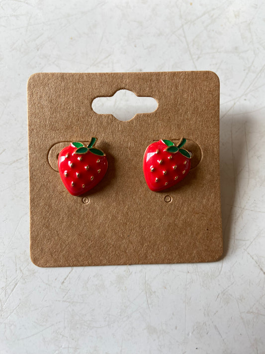Fruit Theme Stud Enamel Earrings