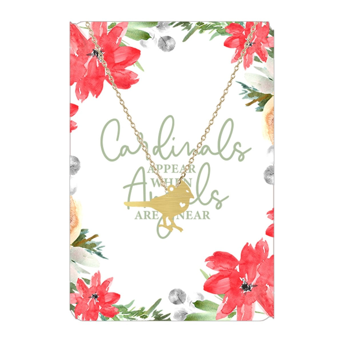 Angels Are Near Us Keepsake Cardinal Necklace-Jewelry > Apparel & Accessories > Jewelry > Necklaces-Quinn's Mercantile